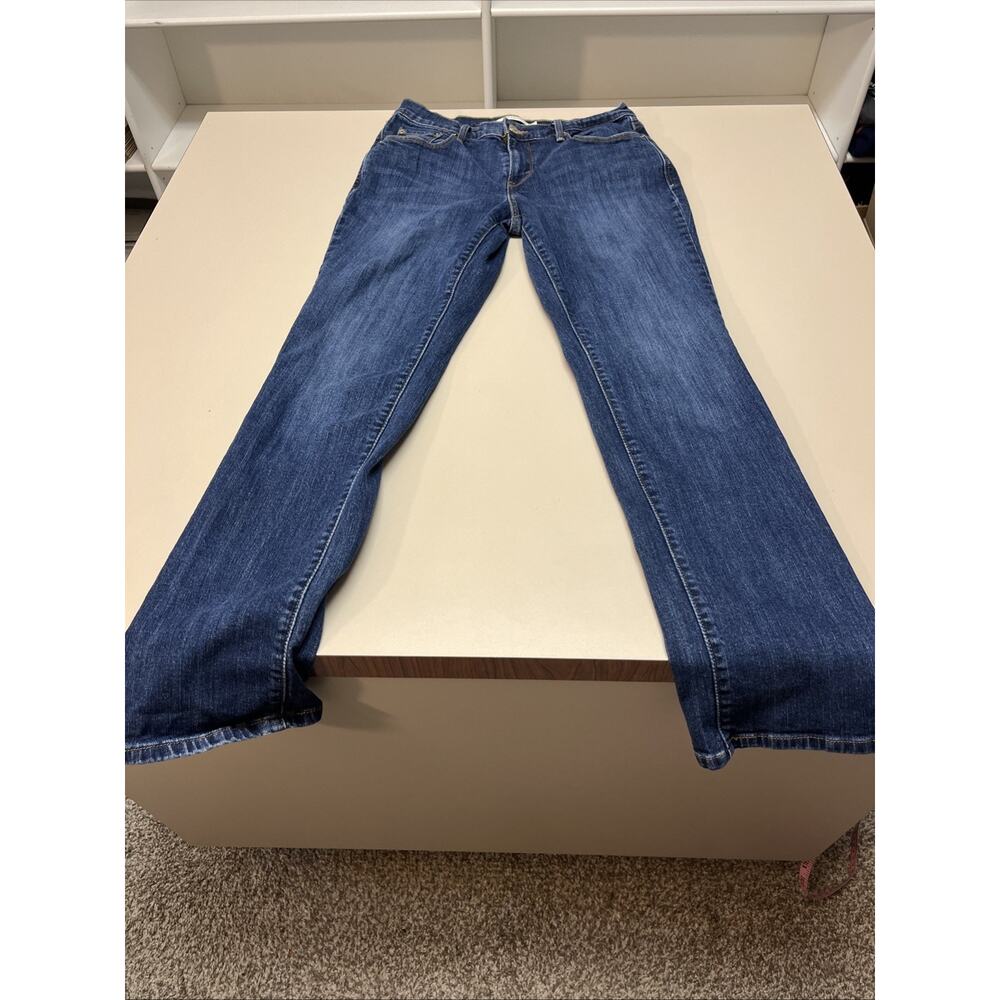 Levis 505 Regular Fit Jeans Size 4 W27 L37 Dark Wash Straight Leg Denim Blue